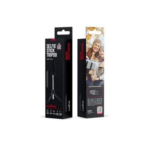 Maxlife selfie stick Bluetooth tripod MXST-100 czarny Maxlife selfie stick Bluetooth tripod MXST-100 czarny