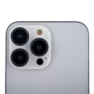 Zestaw szkieł na aparat do iPhone 12 Pro 6,1" black glitter (3 sztuki)