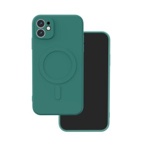 Nakładka Simple Color Mag do iPhone 11 ciemnozielona