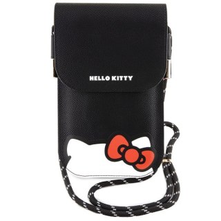 Hello Kitty Torebka czarna Leather Hiding Kitty Cord