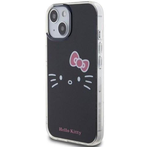 Nakładka Hello Kitty do iPhone 15 / 14 / 13 6,1" czarna hardcase IML Kitty Face Nakładka Hello Kitty do iPhone 15 / 14 / 13 6,1" czarna hardcase IML Kitty Face