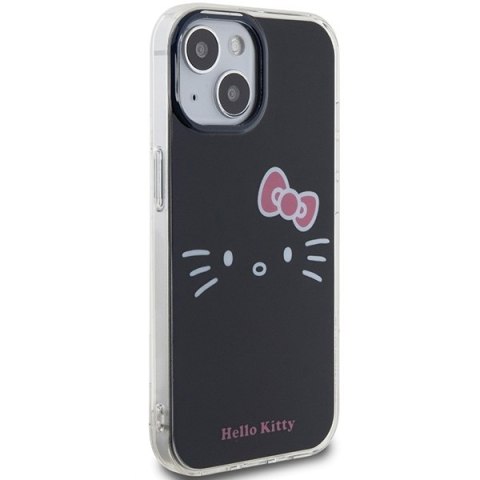 Nakładka Hello Kitty do iPhone 15 / 14 / 13 6,1" czarna hardcase IML Kitty Face Nakładka Hello Kitty do iPhone 15 / 14 / 13 6,1" czarna hardcase IML Kitty Face