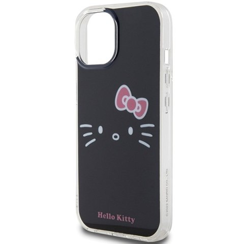 Nakładka Hello Kitty do iPhone 15 / 14 / 13 6,1" czarna hardcase IML Kitty Face Nakładka Hello Kitty do iPhone 15 / 14 / 13 6,1" czarna hardcase IML Kitty Face