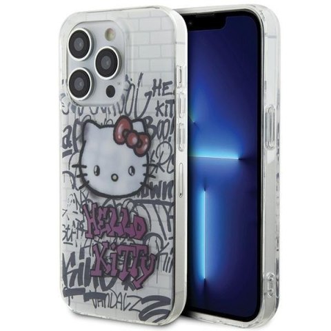 Nakładka Hello Kitty do iPhone 15 Pro 6,1" biała hardcase IML Kitty On Bricks Graffiti Nakładka Hello Kitty do iPhone 15 Pro 6,1" biała hardcase IML Kitty On Bricks Graffiti