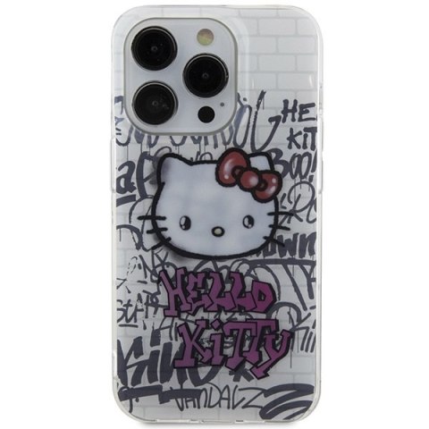 Nakładka Hello Kitty do iPhone 15 Pro 6,1" biała hardcase IML Kitty On Bricks Graffiti Nakładka Hello Kitty do iPhone 15 Pro 6,1" biała hardcase IML Kitty On Bricks Graffiti