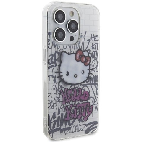 Nakładka Hello Kitty do iPhone 15 Pro 6,1" biała hardcase IML Kitty On Bricks Graffiti Nakładka Hello Kitty do iPhone 15 Pro 6,1" biała hardcase IML Kitty On Bricks Graffiti