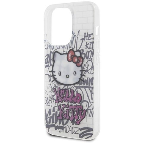 Nakładka Hello Kitty do iPhone 15 Pro 6,1" biała hardcase IML Kitty On Bricks Graffiti Nakładka Hello Kitty do iPhone 15 Pro 6,1" biała hardcase IML Kitty On Bricks Graffiti