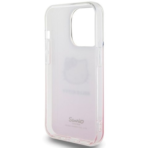 Nakładka Hello Kitty do iPhone 15 Pro 6,1" różowa hardcase IML Gradient Electrop Kitty Head Nakładka Hello Kitty do iPhone 15 Pro 6,1" różowa hardcase IML Gradient Electrop Kitty Head
