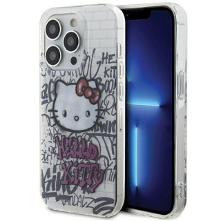 Nakładka Hello Kitty do iPhone 15 Pro Max 6,7" biała hardcase IML Kitty do On Bricks Graffiti