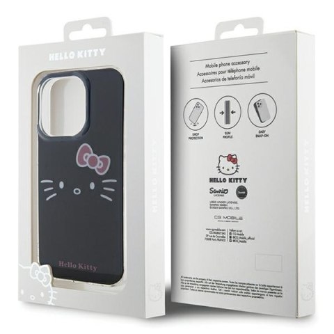 Nakładka Hello Kitty do iPhone 15 Pro Max 6,7" czarna hardcase IML Kitty Face Nakładka Hello Kitty do iPhone 15 Pro Max 6,7" czarna hardcase IML Kitty Face