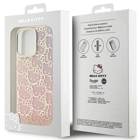 Nakładka Hello Kitty do iPhone 15 Pro Max 6,7" różowa hardcase IML Gradient Electrop Crowded Kitty Head Nakładka Hello Kitty do iPhone 15 Pro Max 6,7" różowa hardcase IML Gradient Electrop Crowded Kitty Head