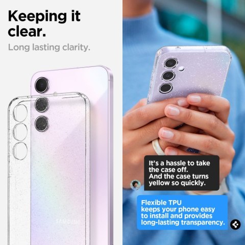 Spigen nakładka Liquid Crystal do Samsung Galaxy A55 5G transparent glitter Spigen nakładka Liquid Crystal do Samsung Galaxy A55 5G transparent glitter