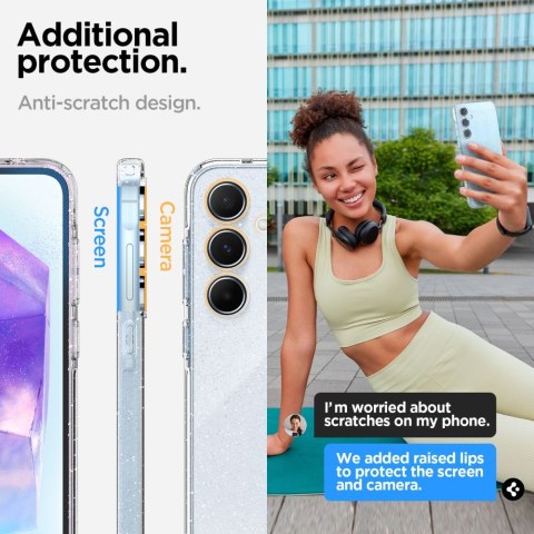 Spigen nakładka Liquid Crystal do Samsung Galaxy A55 5G transparent glitter Spigen nakładka Liquid Crystal do Samsung Galaxy A55 5G transparent glitter
