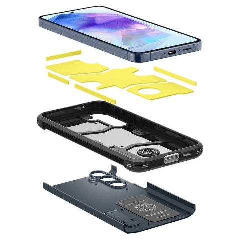Spigen nakładka Tough Armor do Samsung Galaxy A55 5G czarny metal Spigen nakładka Tough Armor do Samsung Galaxy A55 5G czarny metal