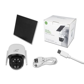 Kamera solarna obrotowa zewn. biała IP66 PTZ WiFi IP66 3Mpix 3W USBC-C 5V 9600mAh 320* SMART LTC Vision