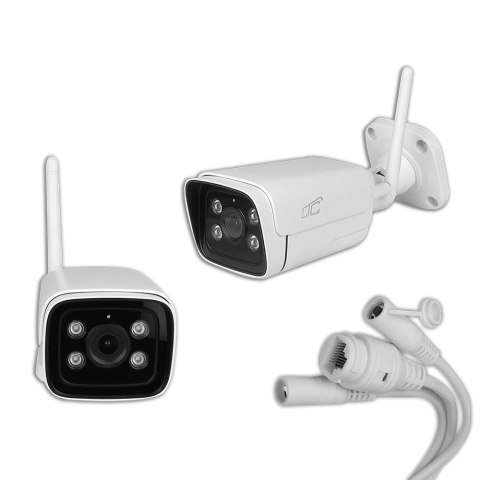 Kamera zewnętrzna BULLET biała IP66 PTZ WiFi&LAN 4Mpix 85*LED 4*IR soczewka 3,6mm (IR Cut Filter) DC12V Model B LTC Vision Kamera zewnętrzna BULLET biała IP66 PTZ WiFi&LAN 4Mpix 85*LED 4*IR soczewka 3,6mm (IR Cut Filter) DC12V Model B LTC Vision