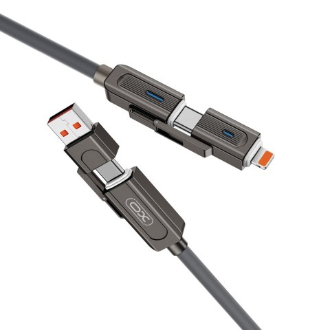 XO kabel NB275 4w1 USB-C - Lightning + USB + USB-C 60W 1,0m szary XO kabel NB275 4w1 USB-C - Lightning + USB + USB-C 60W 1,0m szary