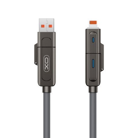 XO kabel NB275 4w1 USB-C - Lightning + USB + USB-C 60W 1,0m szary XO kabel NB275 4w1 USB-C - Lightning + USB + USB-C 60W 1,0m szary