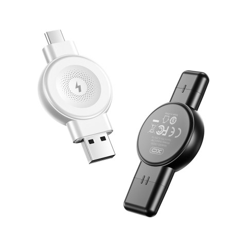 XO ładowarka bezprzewodowa indukcyjna do smartwacha QI CX026 USB+USB-C 2,5W czarna XO ładowarka bezprzewodowa indukcyjna do smartwacha QI CX026 USB+USB-C 2,5W czarna