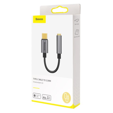Baseus adapter L54 USB-C do jack 3,5 mm ciemno-szary Baseus adapter L54 USB-C do jack 3,5 mm ciemno-szary