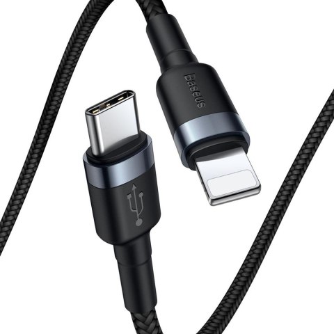 Baseus kabel Cafule PD USB-C - Lightning 1,0 m szaro-czarny 18W Baseus kabel Cafule PD USB-C - Lightning 1,0 m szaro-czarny 18W