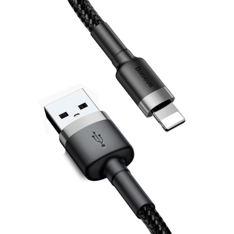 Baseus kabel Cafule USB - Lightning 0,5 m 2,4A szaro-czarny Baseus kabel Cafule USB - Lightning 0,5 m 2,4A szaro-czarny