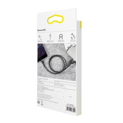 Baseus kabel Cafule USB - Lightning 0,5 m 2,4A szaro-czarny Baseus kabel Cafule USB - Lightning 0,5 m 2,4A szaro-czarny