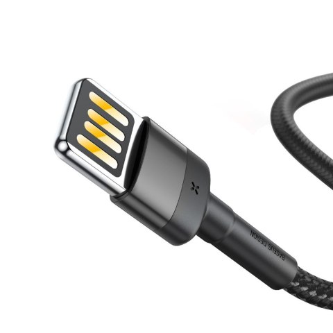 Baseus kabel Cafule USB - Lightning 1,0 m 2,4A szaro-czarny dwustronne USB Baseus kabel Cafule USB - Lightning 1,0 m 2,4A szaro-czarny dwustronne USB