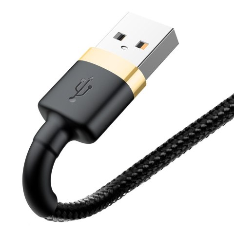 Baseus kabel Cafule USB - Lightning 1,0 m 2,4A złoto-czarny Baseus kabel Cafule USB - Lightning 1,0 m 2,4A złoto-czarny