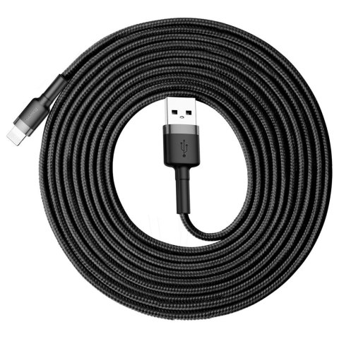 Baseus kabel Cafule USB - Lightning 3,0 m 1,5A szaro-czarny Baseus kabel Cafule USB - Lightning 3,0 m 1,5A szaro-czarny