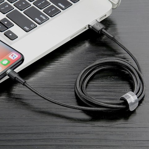 Baseus kabel Cafule USB - Lightning 3,0 m 1,5A szaro-czarny Baseus kabel Cafule USB - Lightning 3,0 m 1,5A szaro-czarny