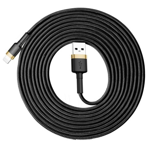 Baseus kabel Cafule USB - Lightning 3,0 m 1,5A złoto-czarny Baseus kabel Cafule USB - Lightning 3,0 m 1,5A złoto-czarny
