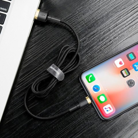 Baseus kabel Cafule USB - Lightning 3,0 m 1,5A złoto-czarny Baseus kabel Cafule USB - Lightning 3,0 m 1,5A złoto-czarny