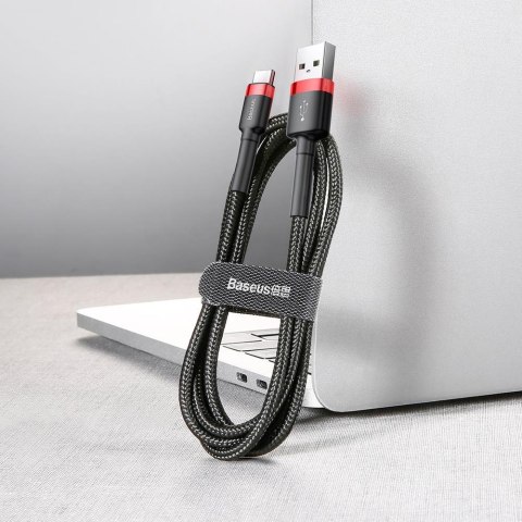 Baseus kabel Cafule USB - USB-C 3,0 m 2A czerwono-czarny Baseus kabel Cafule USB - USB-C 3,0 m 2A czerwono-czarny