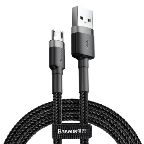 Baseus kabel Cafule USB - microUSB 2,0 m 1,5A szaro-czarny Baseus kabel Cafule USB - microUSB 2,0 m 1,5A szaro-czarny