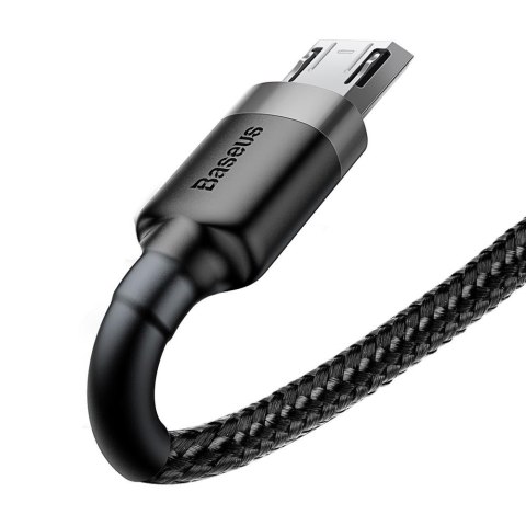 Baseus kabel Cafule USB - microUSB 2,0 m 1,5A szaro-czarny Baseus kabel Cafule USB - microUSB 2,0 m 1,5A szaro-czarny