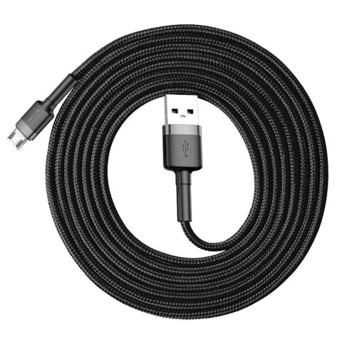 Baseus kabel Cafule USB - microUSB 2,0 m 1,5A szaro-czarny Baseus kabel Cafule USB - microUSB 2,0 m 1,5A szaro-czarny