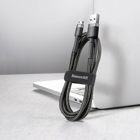 Baseus kabel Cafule USB - microUSB 2,0 m 1,5A szaro-czarny Baseus kabel Cafule USB - microUSB 2,0 m 1,5A szaro-czarny