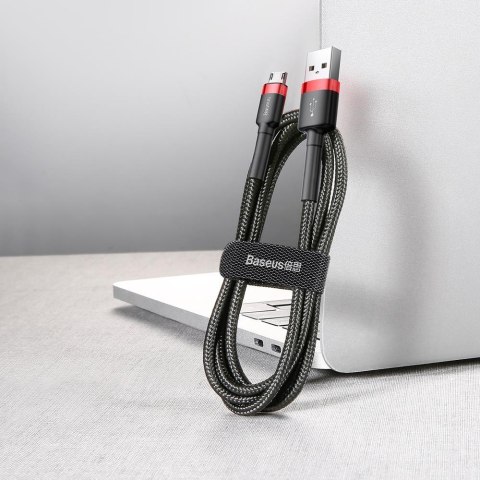 Baseus kabel Cafule USB - microUSB 3,0 m 1,5A czerwono-czarny Baseus kabel Cafule USB - microUSB 3,0 m 1,5A czerwono-czarny