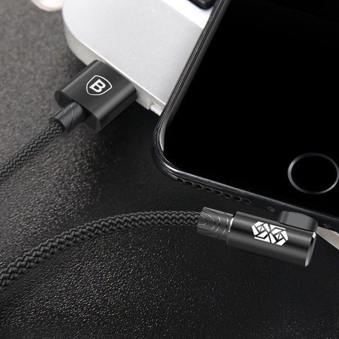 Baseus kabel MVP Elbow USB - Lightning 1,0 m 2A czarny Baseus kabel MVP Elbow USB - Lightning 1,0 m 2A czarny