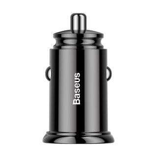 Baseus ładowarka samochodowa USB-C - USB czarna Circular Plastic PD QC 3.0 PPS