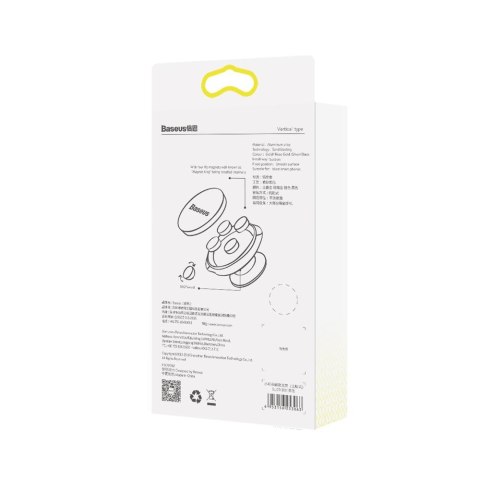 Baseus uchwyt samochodowy Small Ears magnetyczny przyklejany czarny Baseus uchwyt samochodowy Small Ears magnetyczny przyklejany czarny
