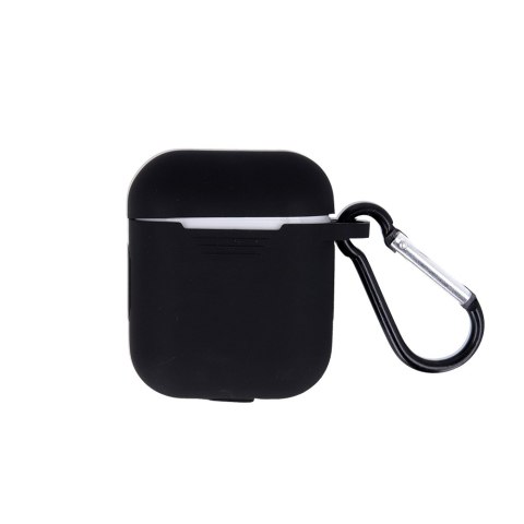 Etui do Airpods / Airpods 2 czarne z haczykiem Etui do Airpods / Airpods 2 czarne z haczykiem