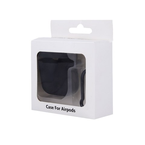 Etui do Airpods / Airpods 2 czarne z haczykiem Etui do Airpods / Airpods 2 czarne z haczykiem