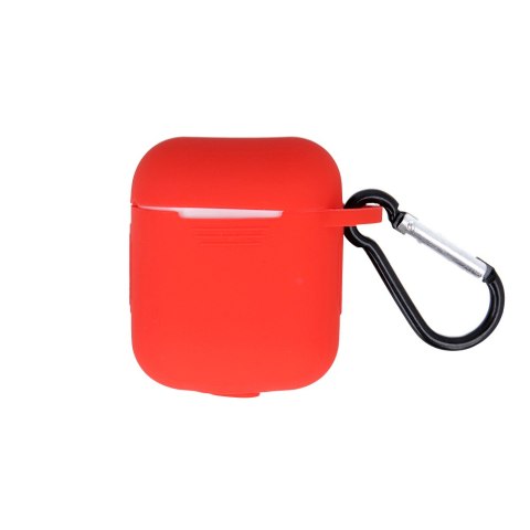 Etui do Airpods / Airpods 2 czerwone z haczykiem Etui do Airpods / Airpods 2 czerwone z haczykiem