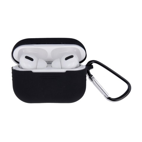 Etui do Airpods Pro czarne z haczykiem Etui do Airpods Pro czarne z haczykiem