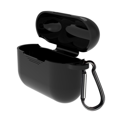 Etui do Airpods Pro czarne z haczykiem Etui do Airpods Pro czarne z haczykiem