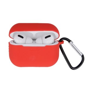 Etui do Airpods Pro czerwone z haczykiem