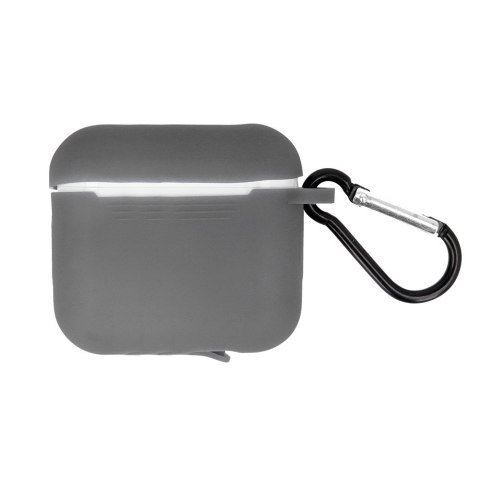 Etui do Airpods Pro szare z haczykiem Etui do Airpods Pro szare z haczykiem