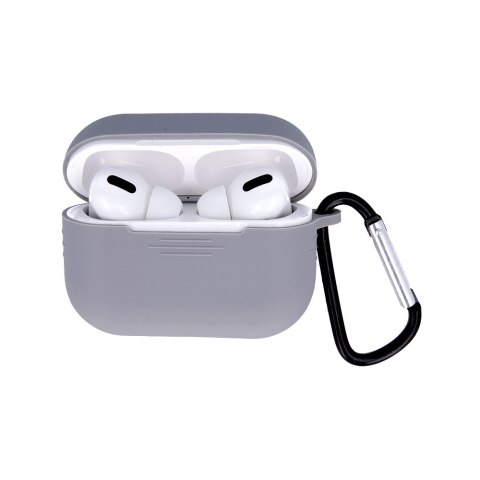 Etui do Airpods Pro szare z haczykiem Etui do Airpods Pro szare z haczykiem
